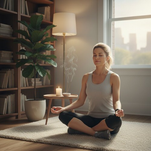 Healthy woman going yoga